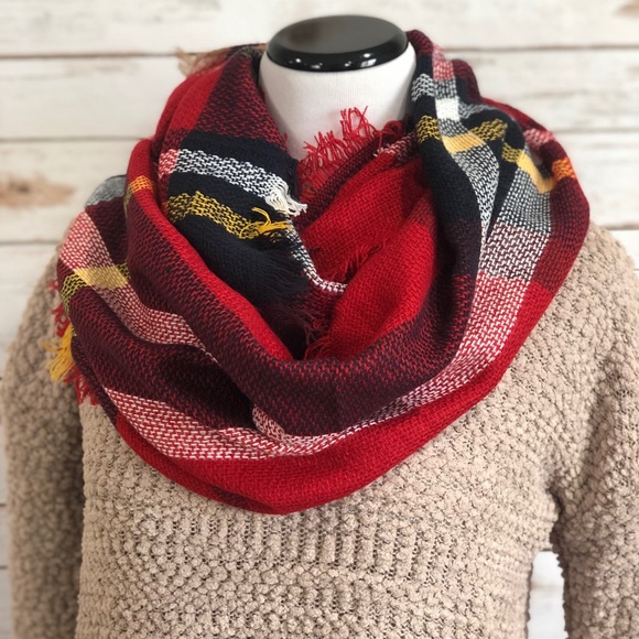 NEW Infinity plaid scarf - Picture 5 of 6